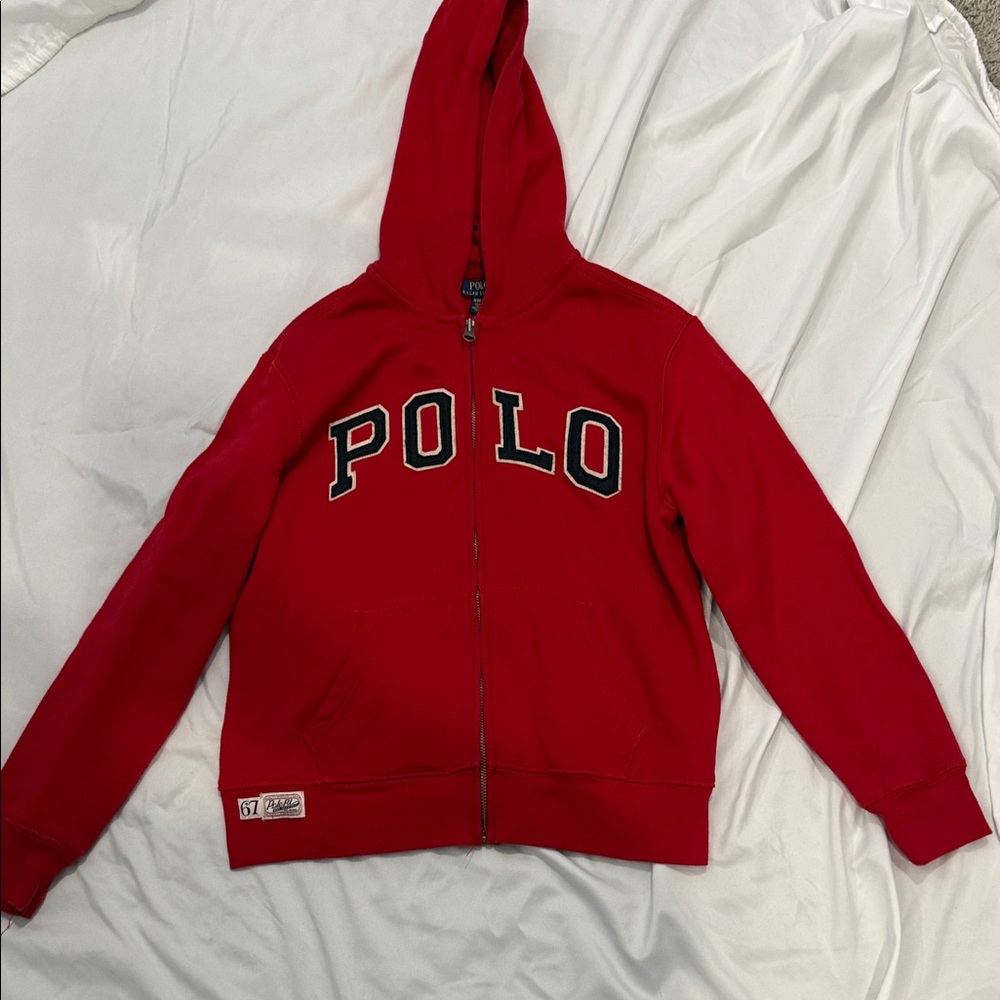 Boys Polo by Ralph Lauren Red Hoodie size M